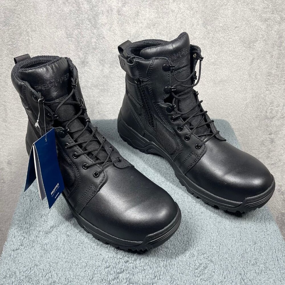 Propper Mens Size 15M Series 200 F4510 6" Side Zip Boot Vibram Outsole NWT Black - Picture 2 of 8